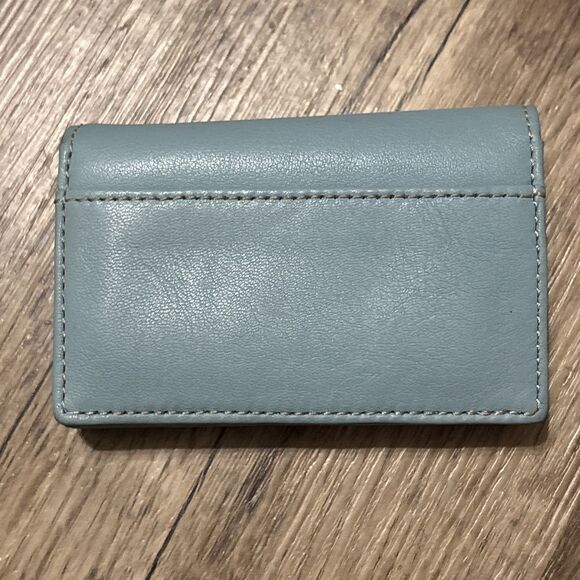 Coach Vintage Light Blue Small Accordion Wallet Card Holder EUC Y2K - Picture 2 of 12